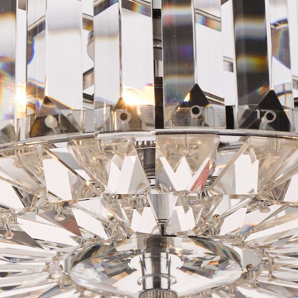 Freyza - Laura Ashley Fernhurst 3 Light Semi-Flush Crystal and Polished Chrome