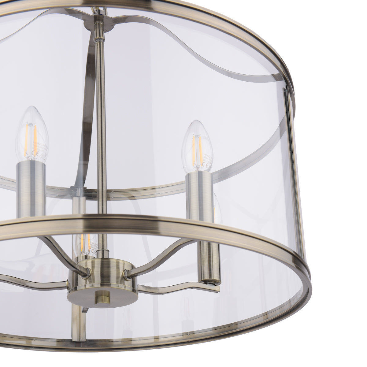 Harrington | Elegant Antique Brass 5-Light Pendant Chandelier 5