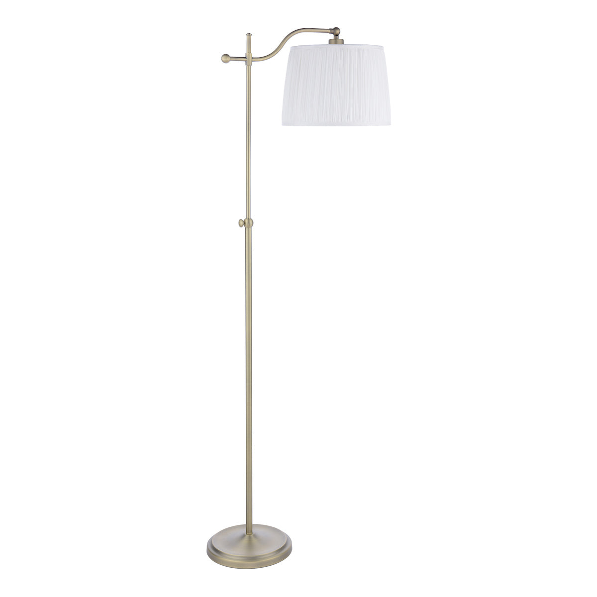 Hemsley | Elegant Antique Brass and Ivory Floor Lamp Design 4