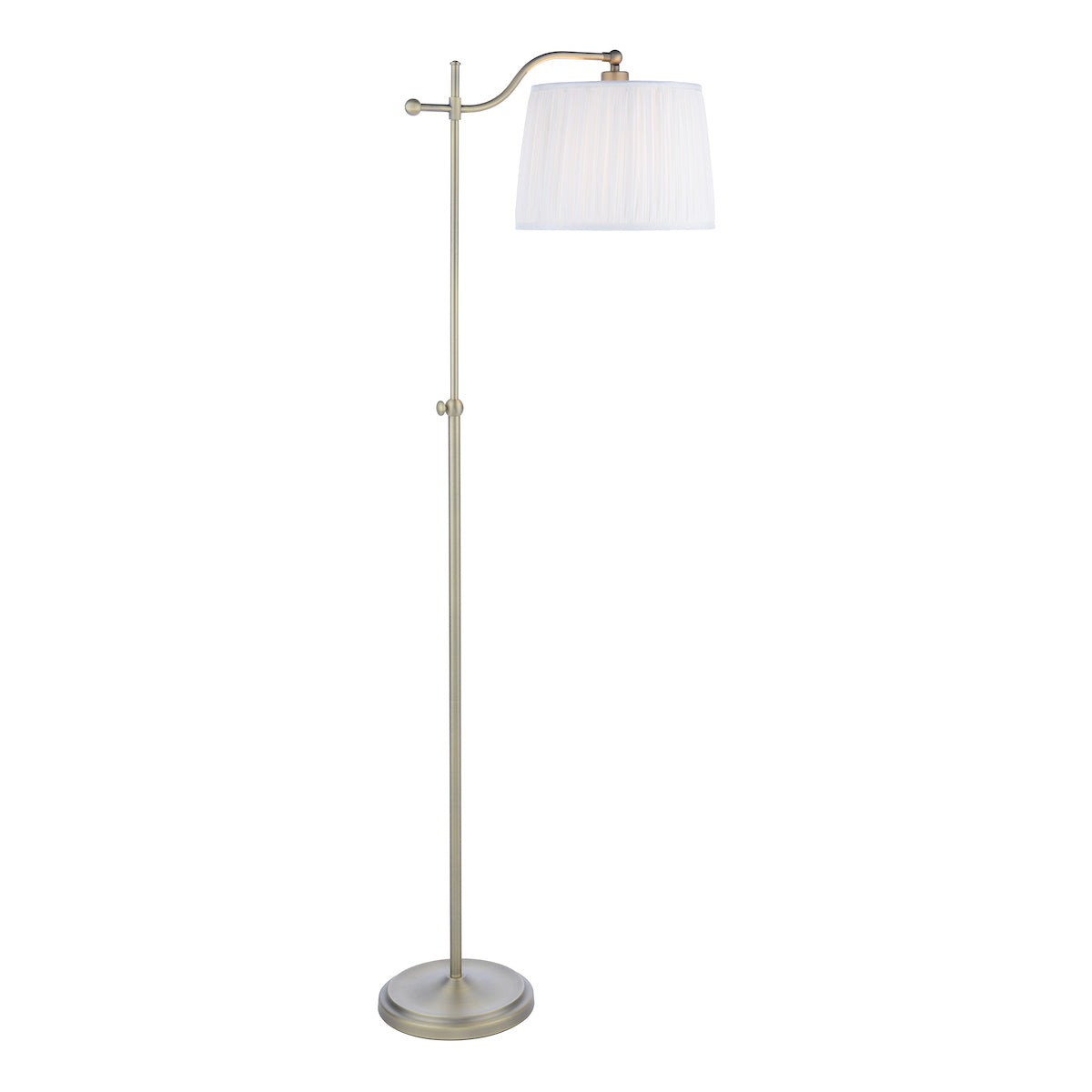 Hemsley | Elegant Antique Brass and Ivory Floor Lamp Design 5