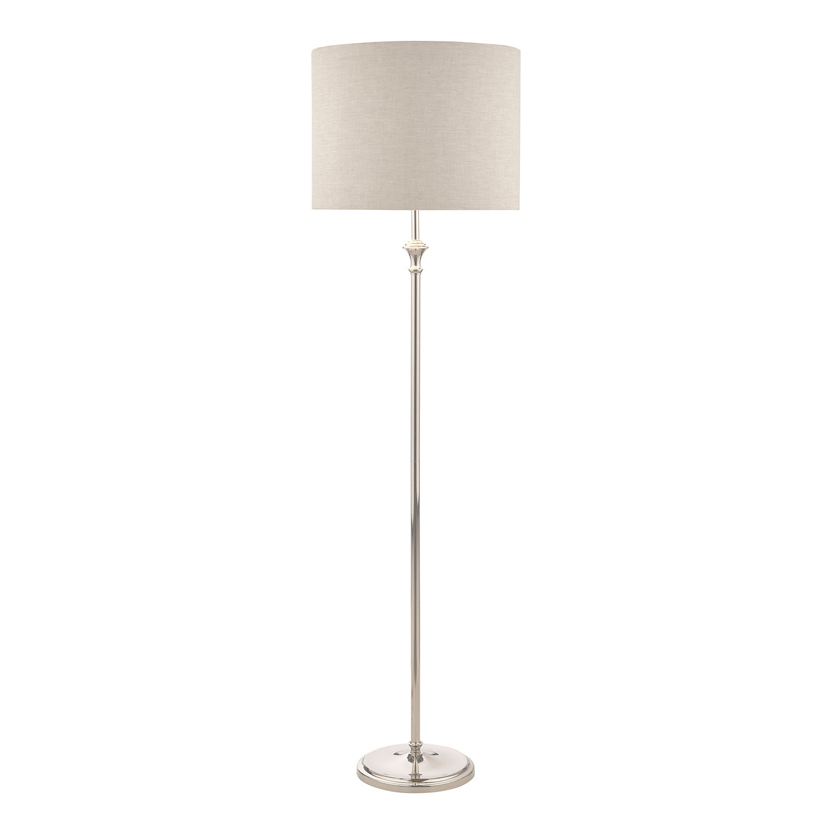 Luminara | Elegant Polished Nickel Modern Floor Lamp for Living Room 4