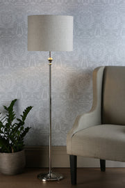 Luminara | Elegant Polished Nickel Modern Floor Lamp for Living Room 1