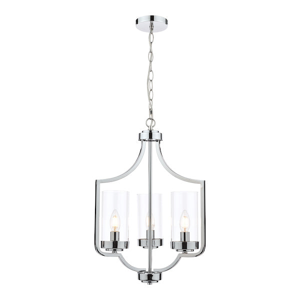 Freyza - Laura Ashley Joseph Polished Chrome 3 Light Chandelier