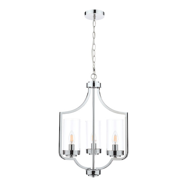 Freyza - Laura Ashley Joseph Polished Chrome 3 Light Chandelier