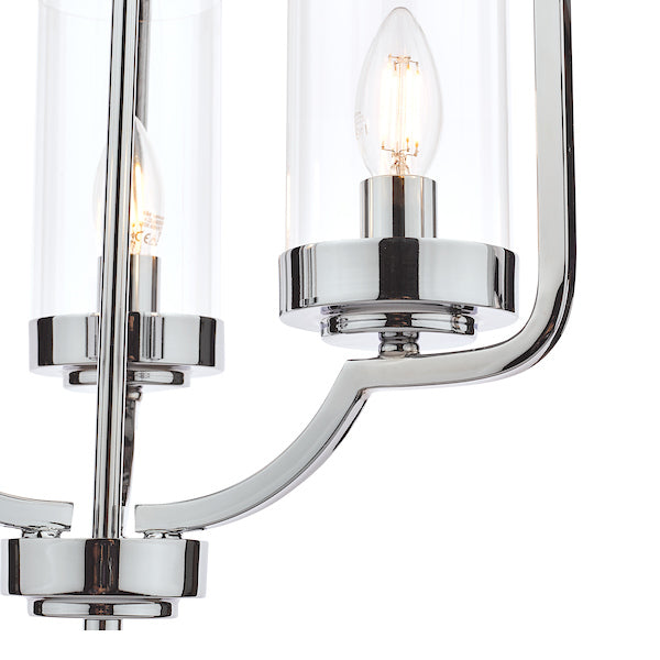 Freyza - Laura Ashley Joseph Polished Chrome 3 Light Chandelier
