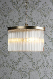 Freyza – Laura Ashley Manon 3-flammige Pendelleuchte, Champagner, Klarglas