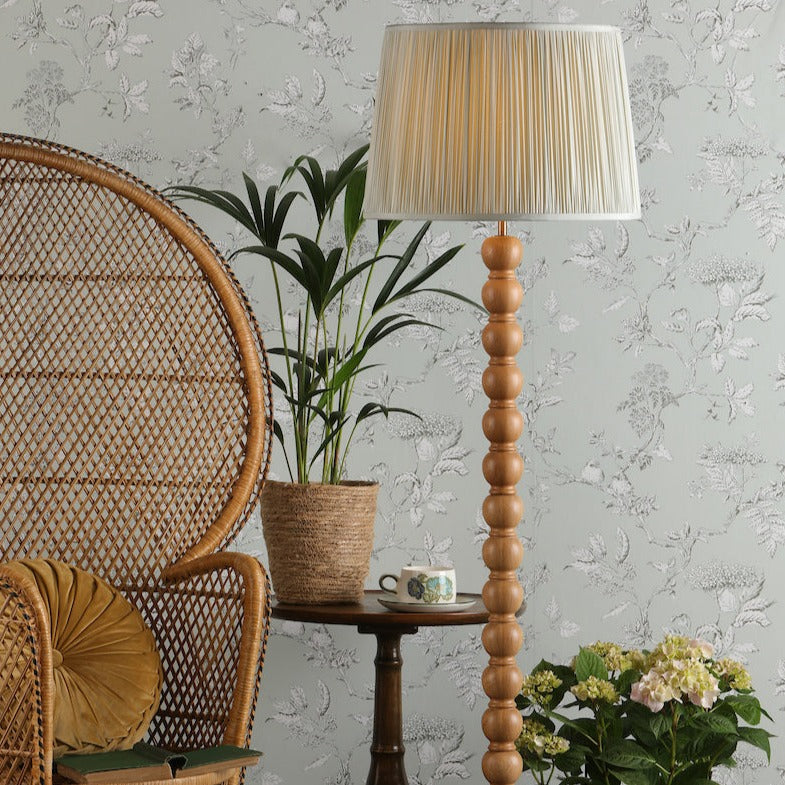 OakenGlow | Elegant Scandi-Inspired Waxed Oak Floor Lamp Base 1