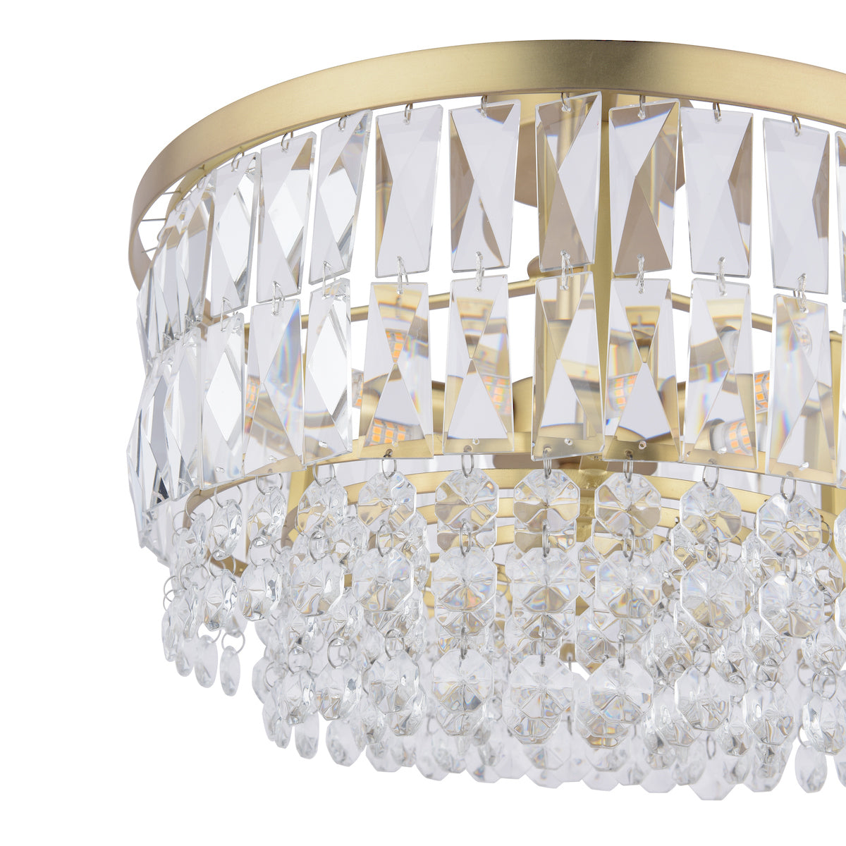 Freyza – Laura Ashley Rhosill, 3-flammig, halbbündig, mattes Antikmessing