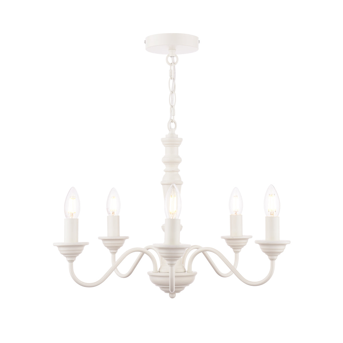 RusticGlow | Charming Distressed Wood 5-Light Farmhouse Chandelier 4