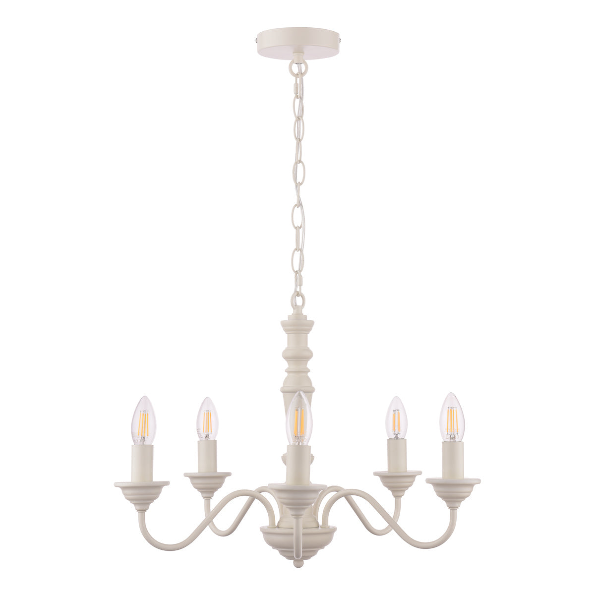 RusticGlow | Charming Distressed Wood 5-Light Farmhouse Chandelier 5