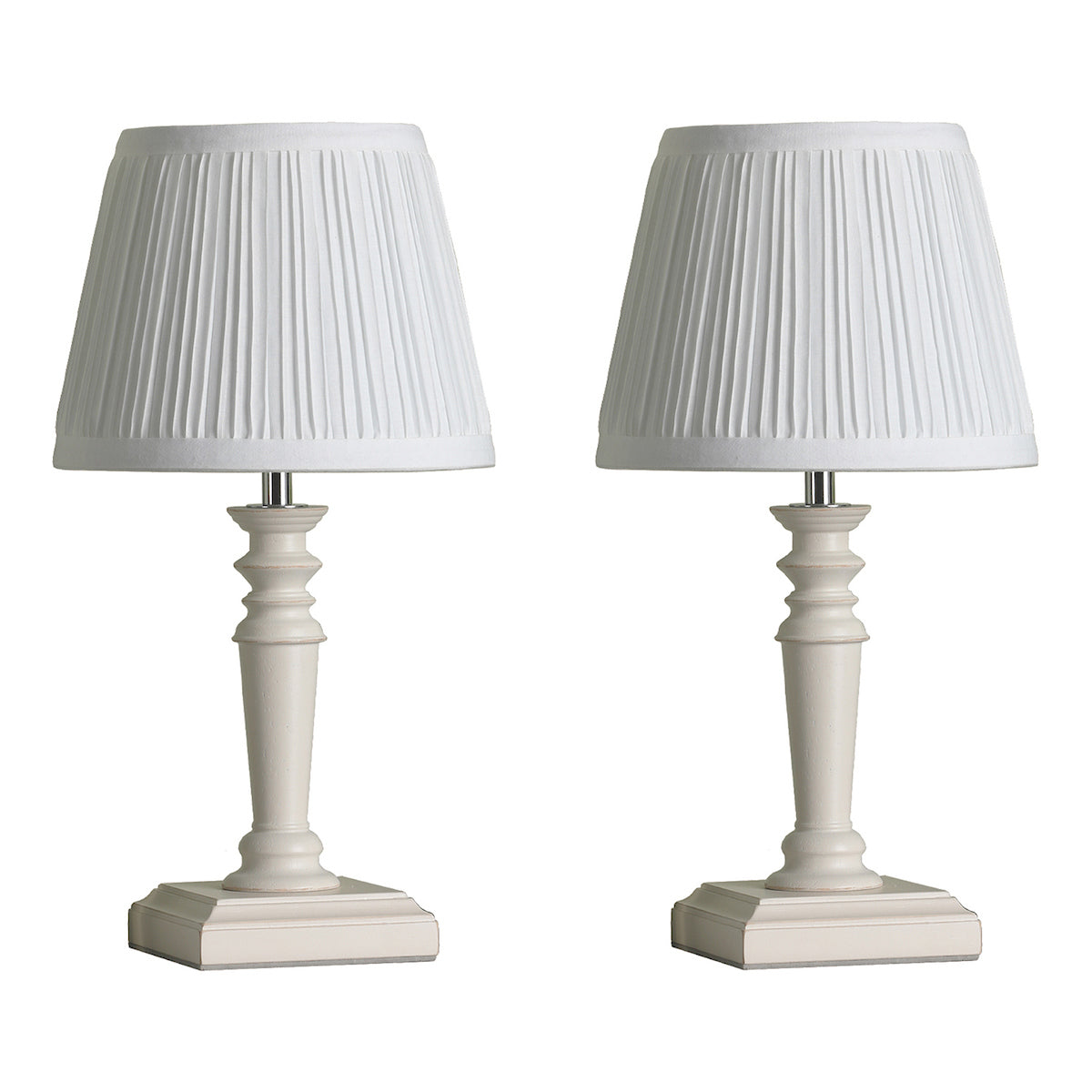 RusticCharm | Elegant Distressed Wood Twin Pack Table Lamps 4