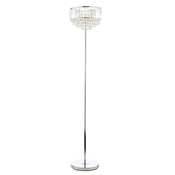 ViennaCrystal | Elegant Polished Chrome Art Deco Floor Lamp 3