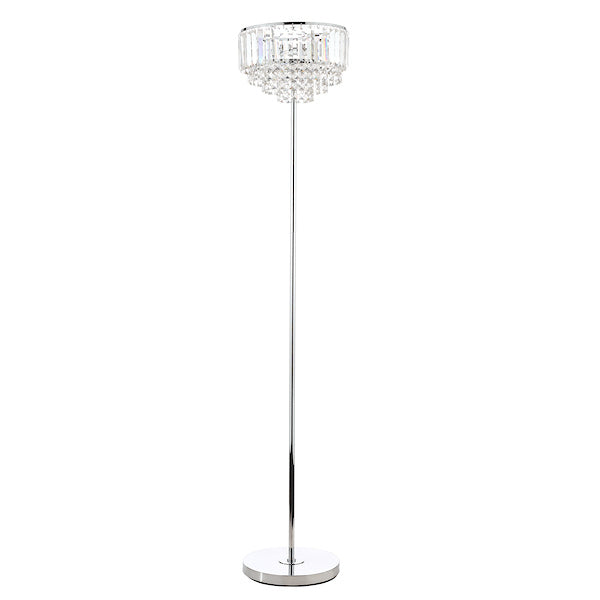 ViennaCrystal | Elegant Polished Chrome Art Deco Floor Lamp 4