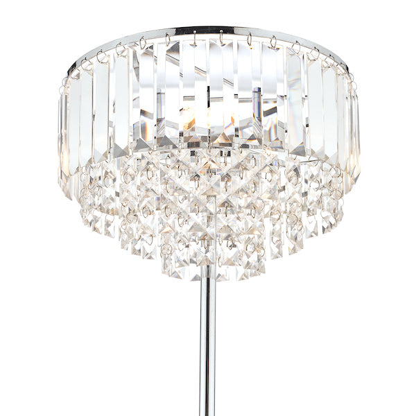 ViennaCrystal | Elegant Polished Chrome Art Deco Floor Lamp 5