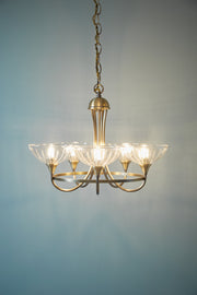Freyza - Laura Ashley Wellham 5 Light Armed Pendant Antique Brass