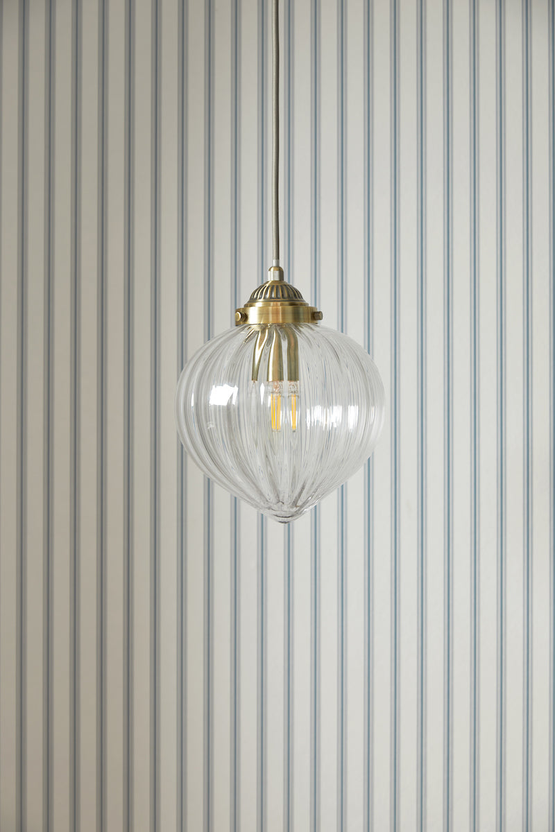 Freyza - Laura Ashley Whitham Pendant Antique Brass