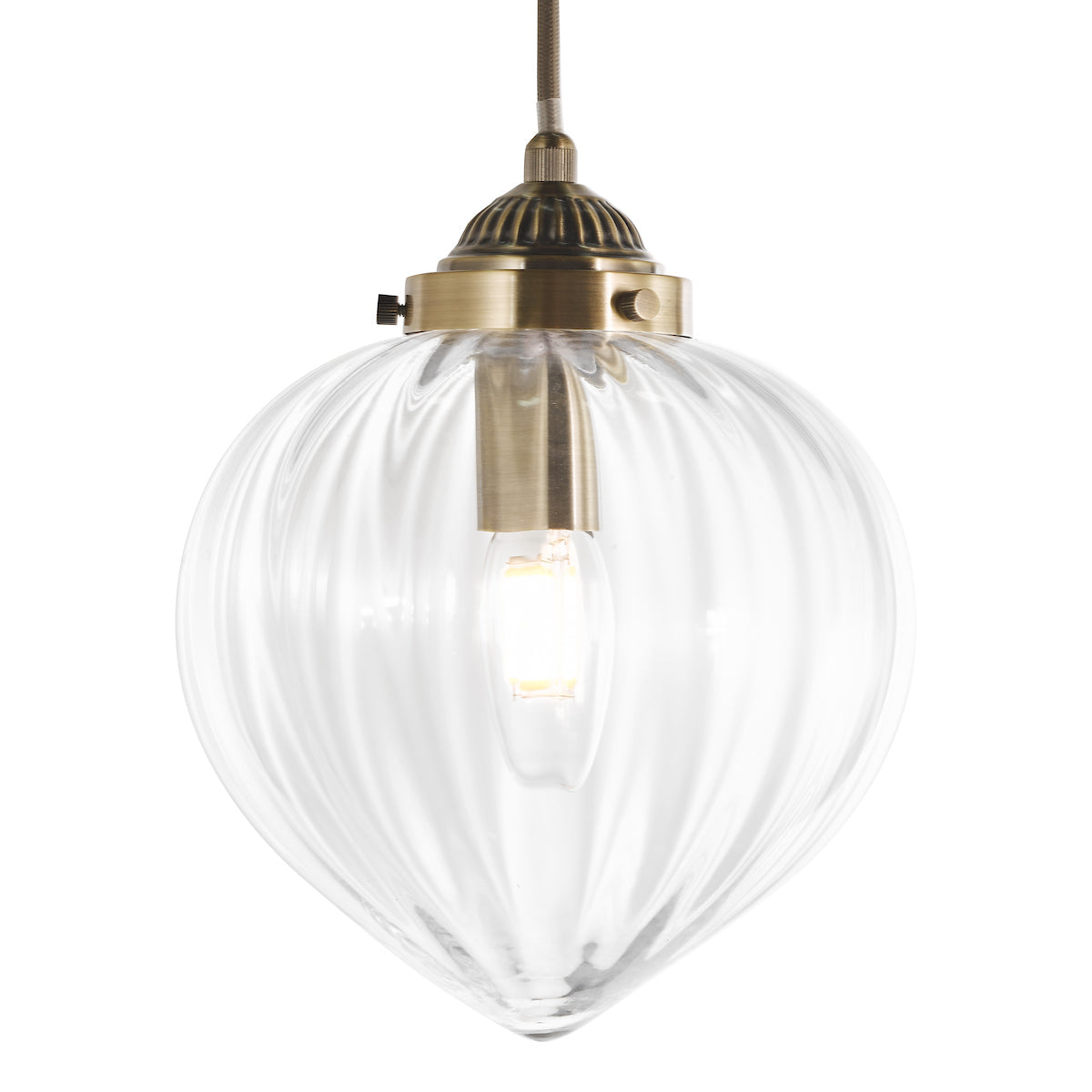 Freyza - Laura Ashley Whitham Pendant Antique Brass