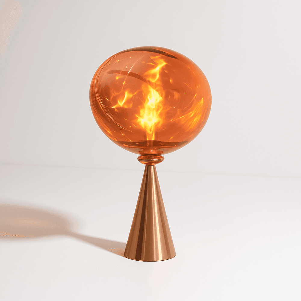 LavaGlow | Elegant Distorted Glass Modern Table Lamp for Living Room 7