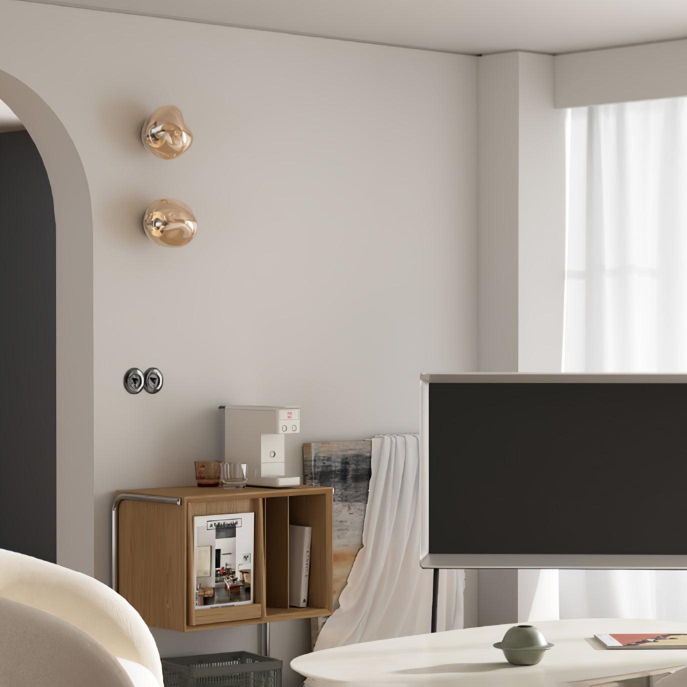 Freyza | Applique murale d’intérieur en verre ambré Auden – chambre, salon