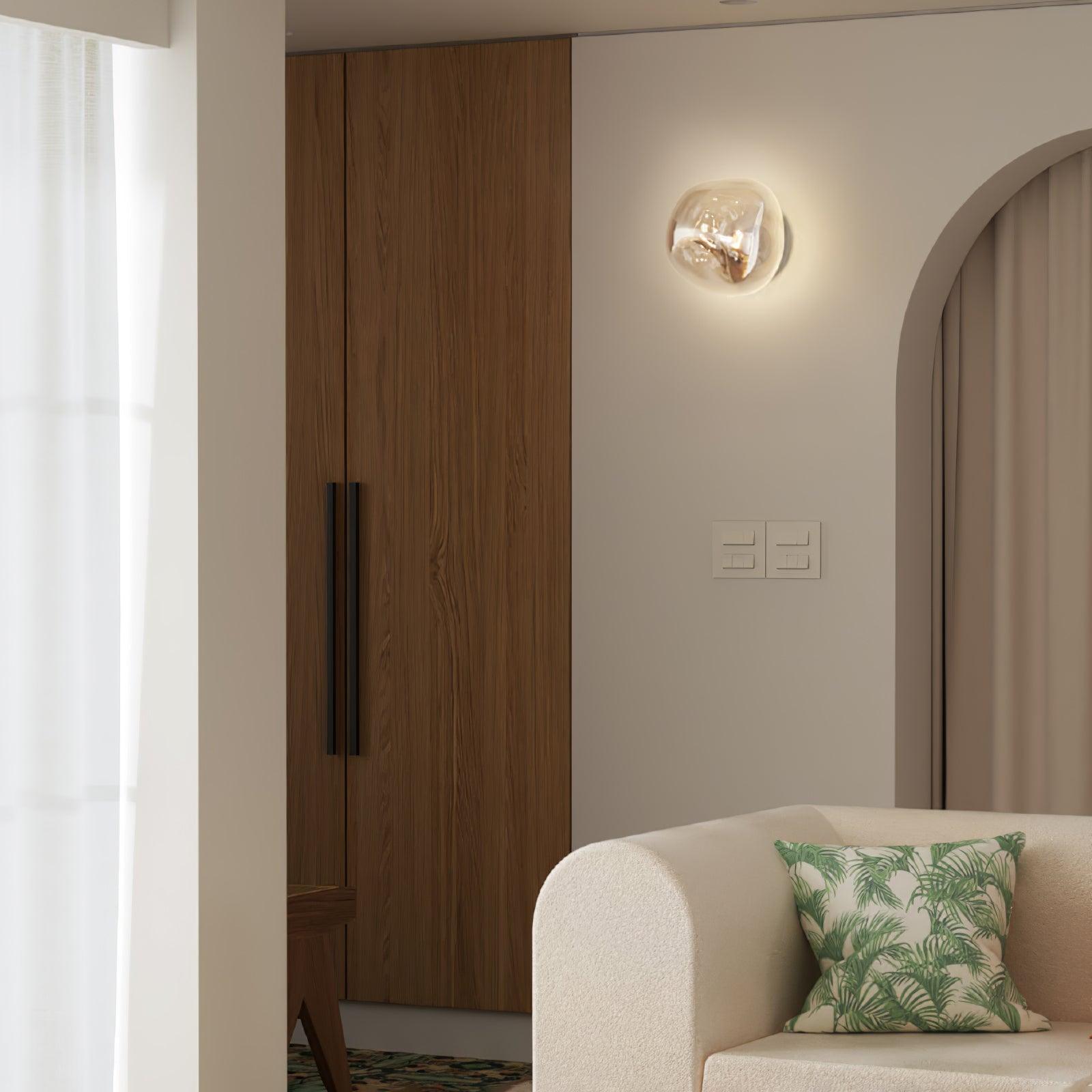 Freyza | Applique murale d’intérieur en verre ambré Auden – chambre, salon
