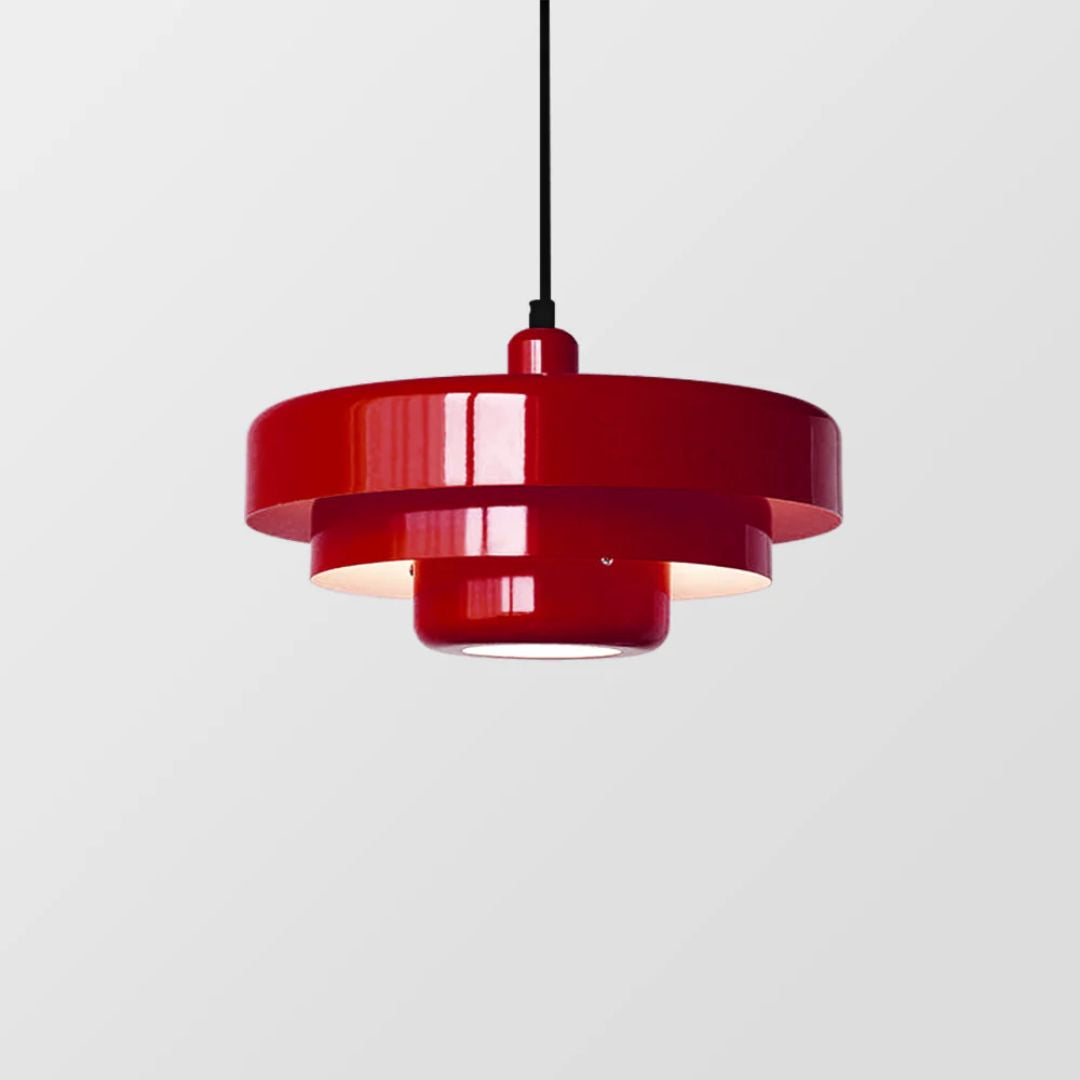 Layered Hanging Lamp | Geometric Pendant Light with Adjustable Suspension | Modern Kitchen Lighting for Stylish Interiors 10