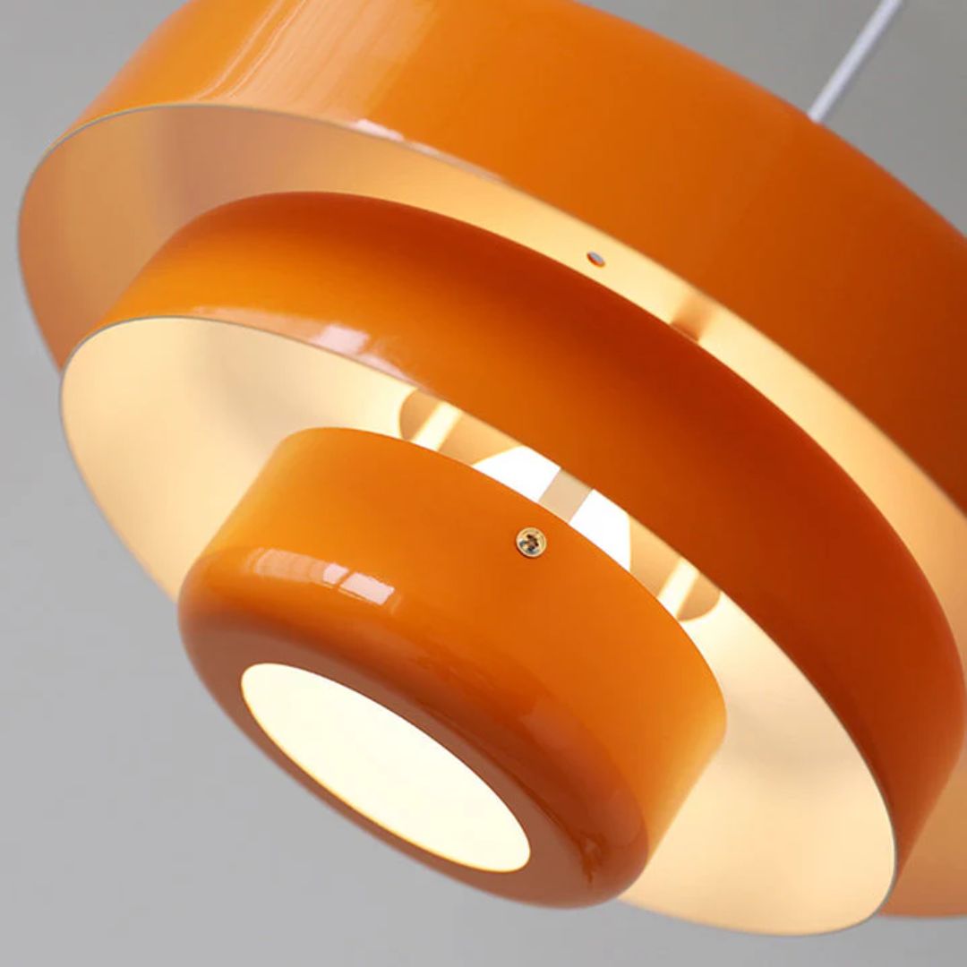Layered Hanging Lamp | Geometric Pendant Light with Adjustable Suspension | Modern Kitchen Lighting for Stylish Interiors 6