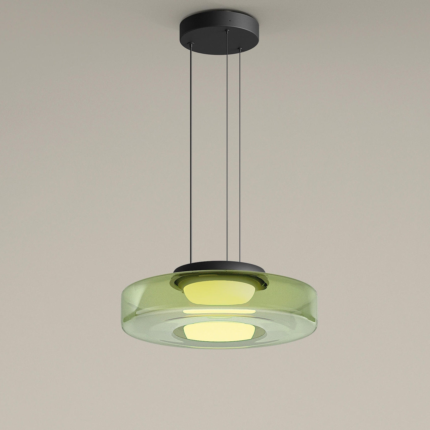 Layered Hanging Lamp | Modern Glass Pendant Light with Warm Tones | Unique Design for Cozy Atmosphere 15