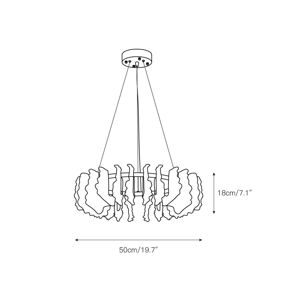 Freyza | Ulcarir Luxury Leaf Glass Chandelier – Dining Room Living Room