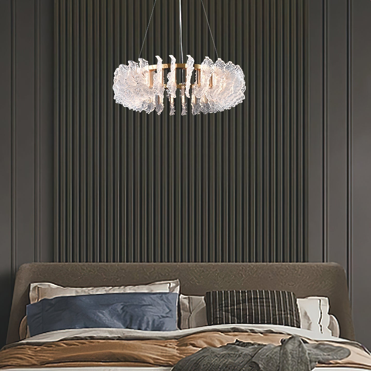 Freyza | Ulcarir Luxury Leaf Glass Chandelier – Dining Room Living Room