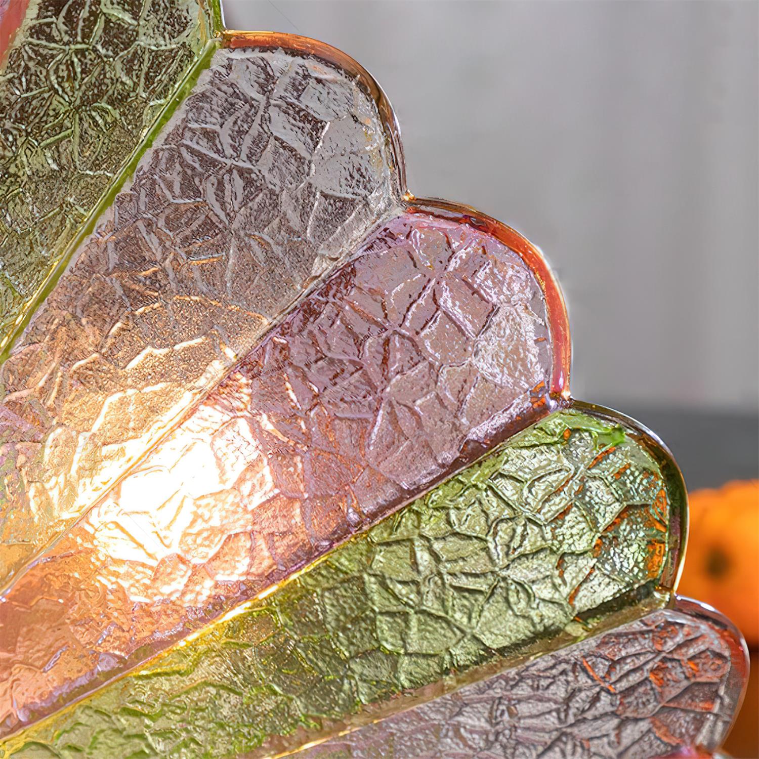 Freyza | Plafonnier en verre doré coloré en forme de pétales – Style vintage pour chambre, couloir et cuisine