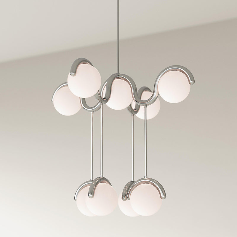 Freyza | Eurvinen Creativity Elegance Brass Glass Chandelier – Dining Room Living Room