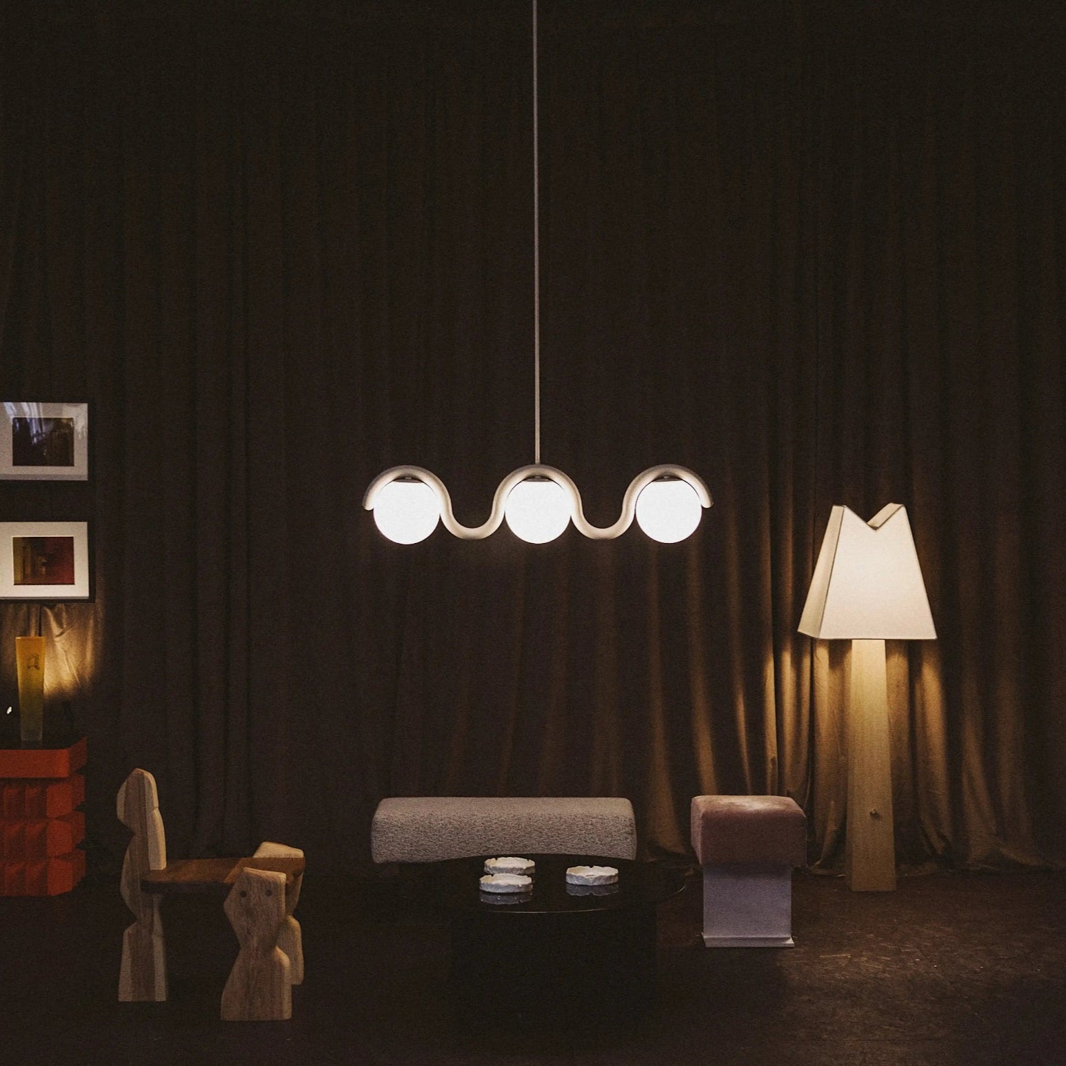 Freyza | Lustre linéaire Uveta argenté – Salle à manger, salon