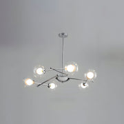 Freyza - Sleek Modern Iron Glass Chandelier Fixture