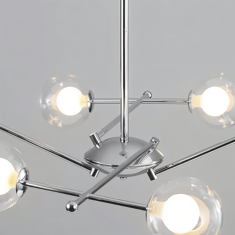 Freyza - Sleek Modern Iron Glass Chandelier Fixture