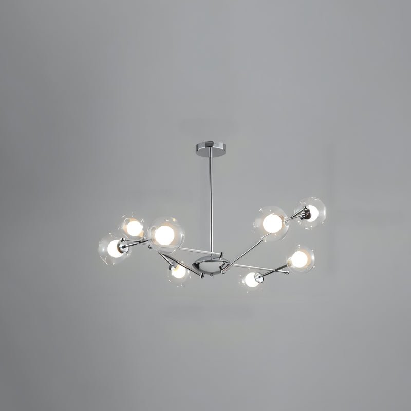 Freyza - Sleek Modern Iron Glass Chandelier Fixture