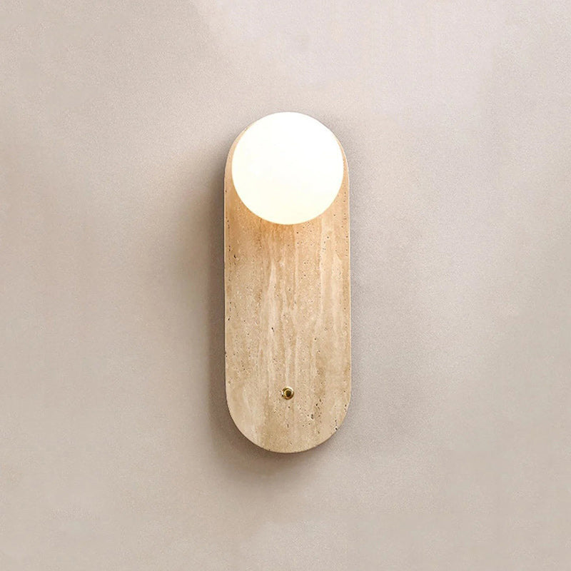 Freyza | Zeshaen Travertine Glass Glass Wall Light – Bedroom Hallway