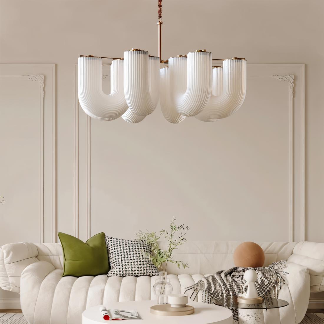 Freyza - Elegant Gold Modern Chandelier Light for Dining Room
