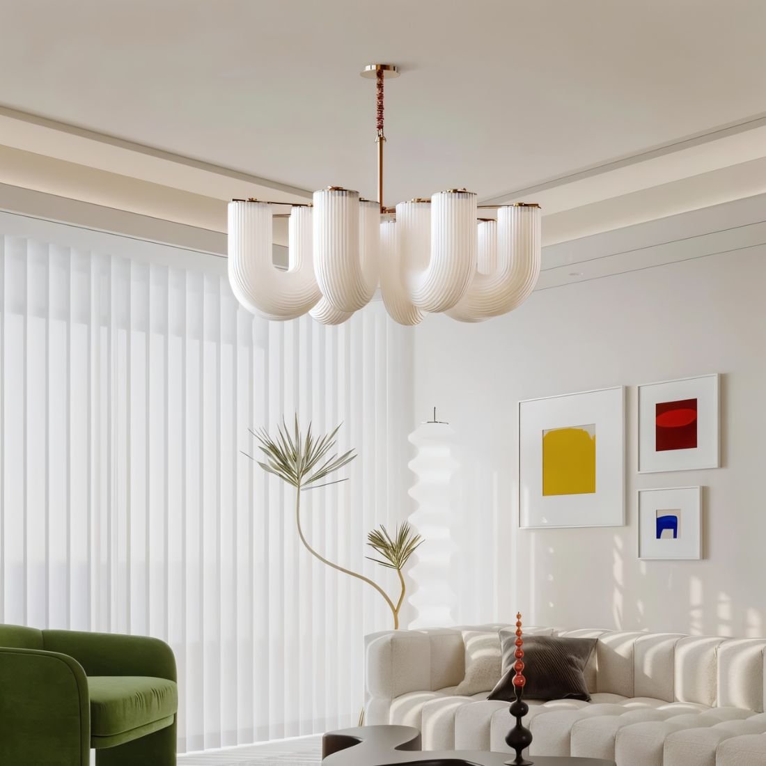 Freyza - Elegant Gold Modern Chandelier Light for Dining Room