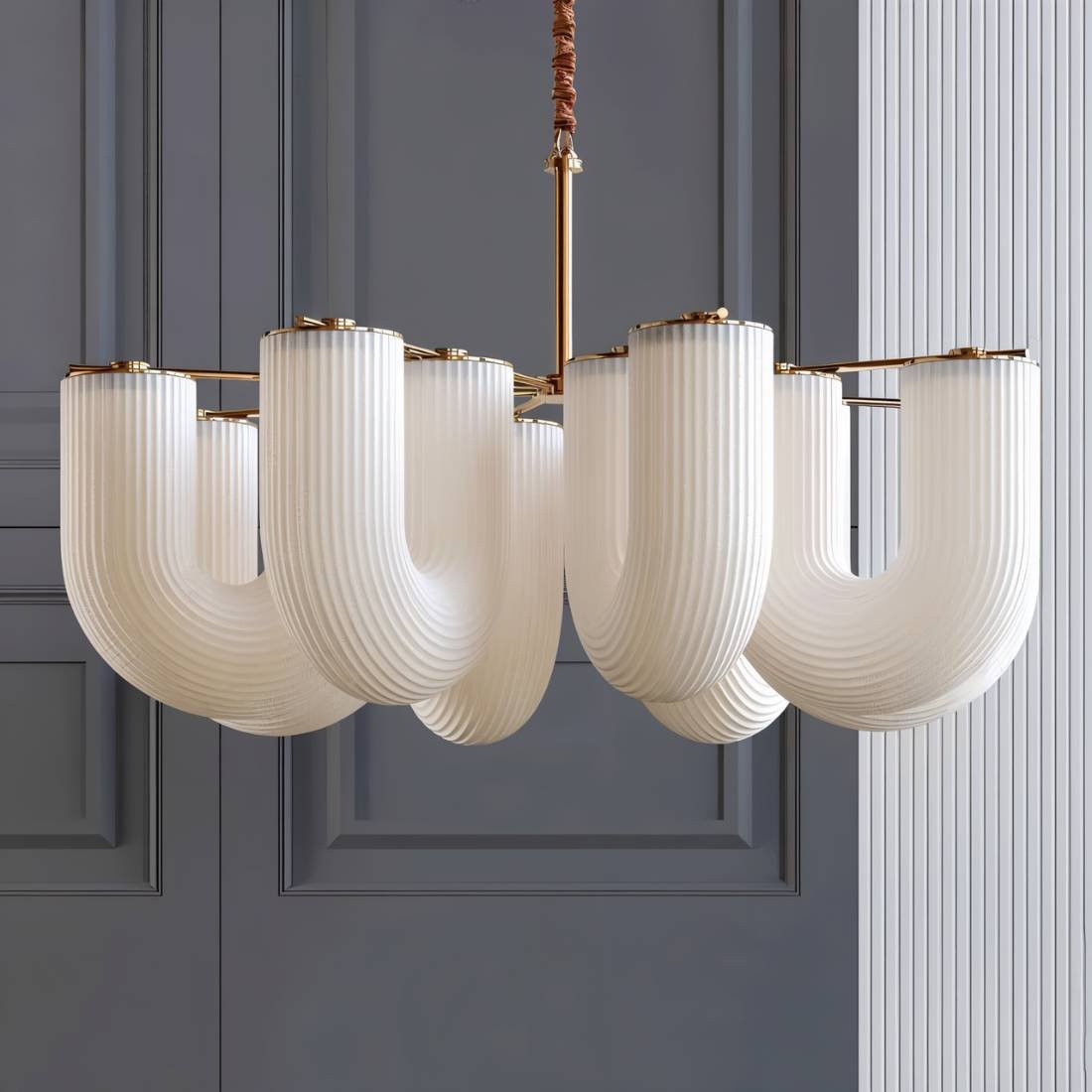 Freyza - Elegant Gold Modern Chandelier Light for Dining Room