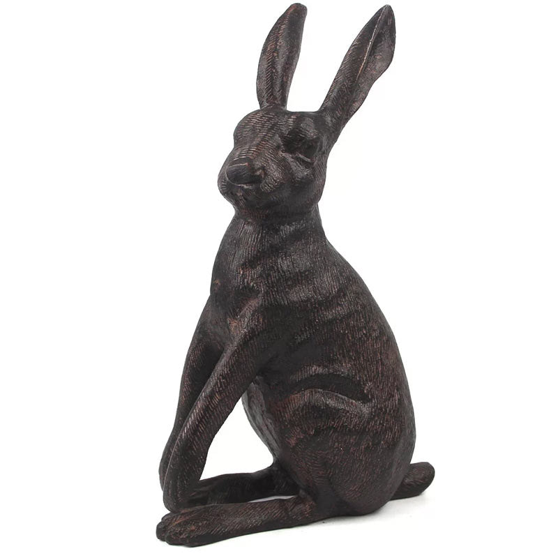 Freyza - Life-Like Hare Statue | Durable Cast Aluminium with Hand-Detailing | Elegant Decor for Indoor & Outdoor Spaces