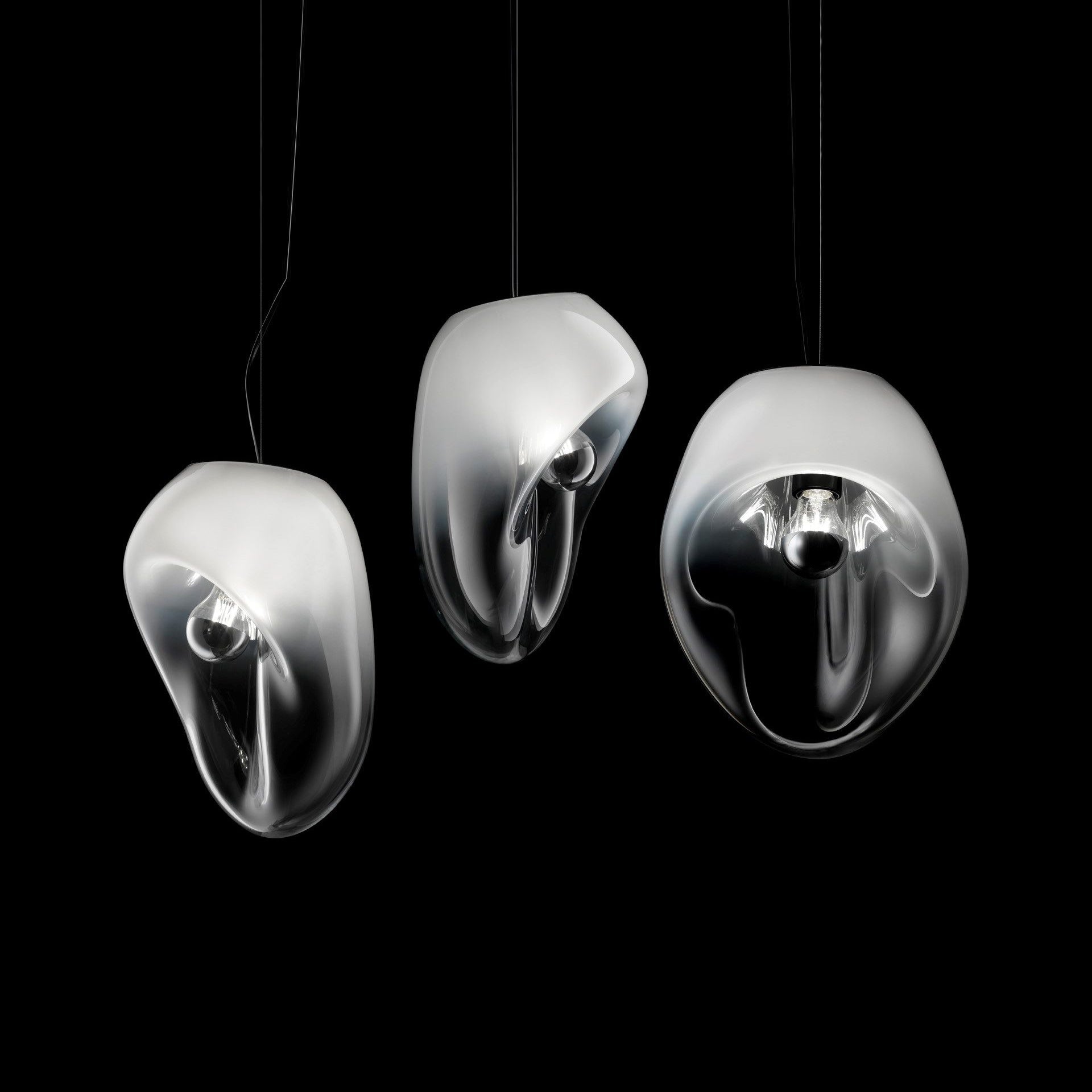 Freyza | Lymara Black Glass Black Glass Pendant Light – Kitchen Dining Room