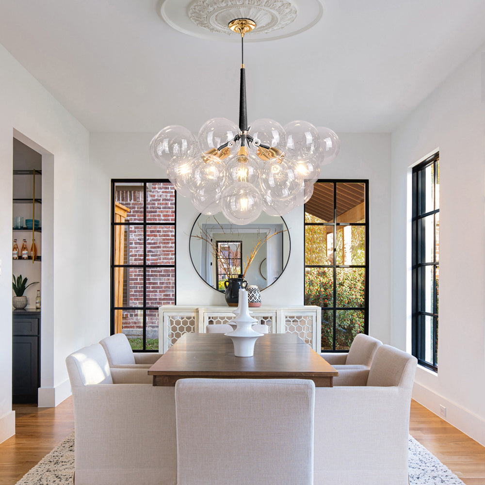 Freyza | Luniva Modern Glass Glass Chandelier – Modern Dining Room Living Room
