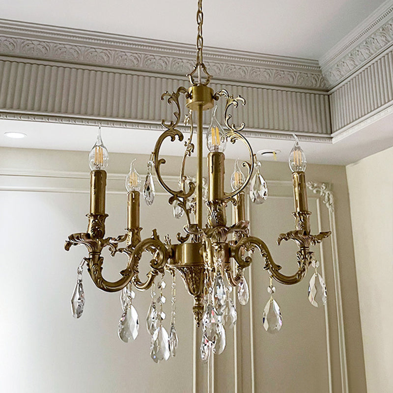 Freyza | Olrinila Postmodern Luxury Brass Crystal Chandelier – Modern Dining Room Living Room