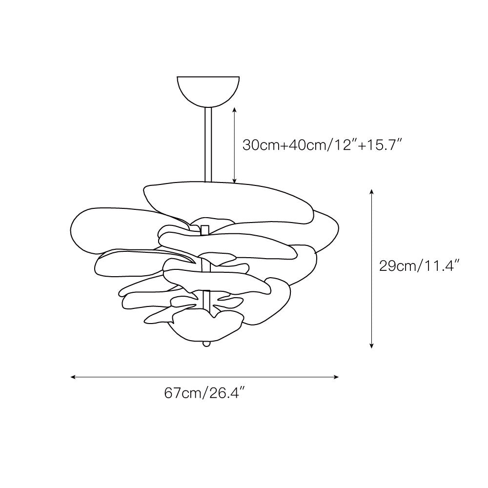 Freyza | Evvinora Leaf Layered Glass Chandelier – Dining Room Living Room