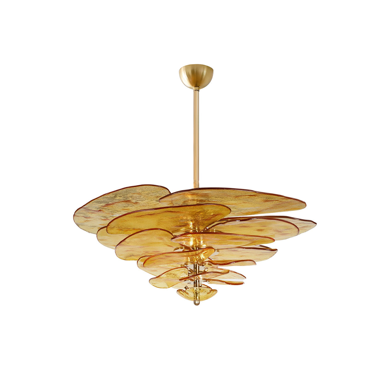 Freyza | Evvinora Leaf Layered Glass Chandelier – Dining Room Living Room