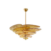 Freyza | Evvinora Leaf Layered Glass Chandelier – Dining Room Living Room