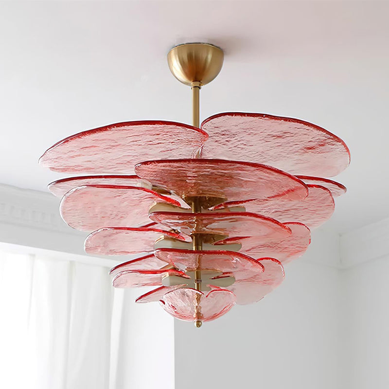 Freyza | Evvinora Leaf Layered Glass Chandelier – Dining Room Living Room