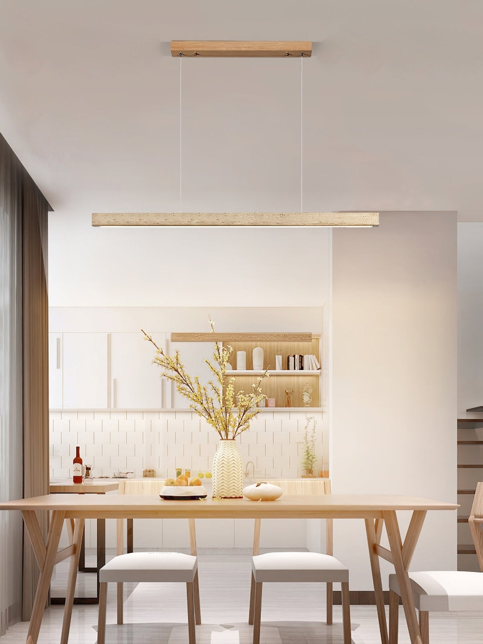 Freyza | Suspension minimaliste en travertin Imiror – Cuisine et salle à manger minimalistes