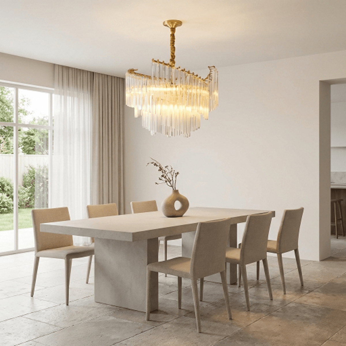 Freyza - Elegant Luxurious Copper Framed Chandelier