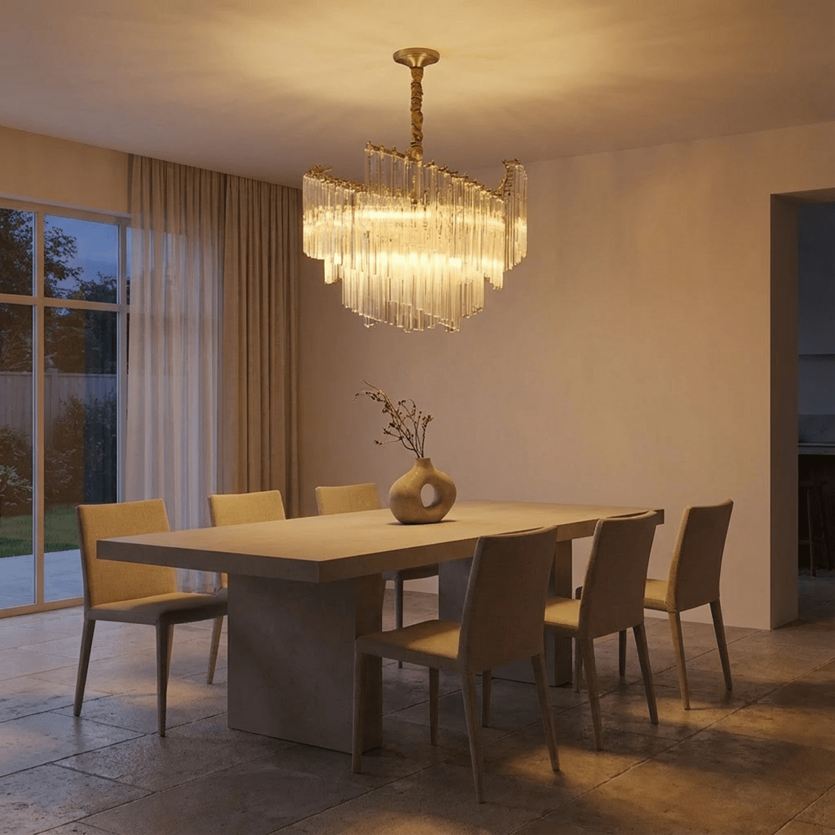 Freyza - Elegant Luxurious Copper Framed Chandelier